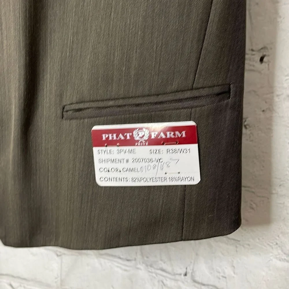 Phat Farm Men’s Camel Suit Vest‎ size R38/W31